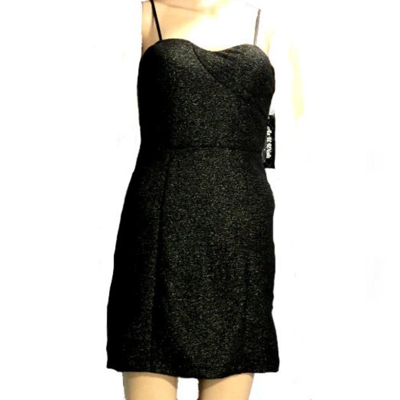 NEW Black & Gold Short Dress with Tags - Picture 2 of 4